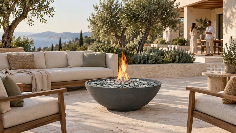 Modern Fire Pit, temsili bahçe mekân görseli