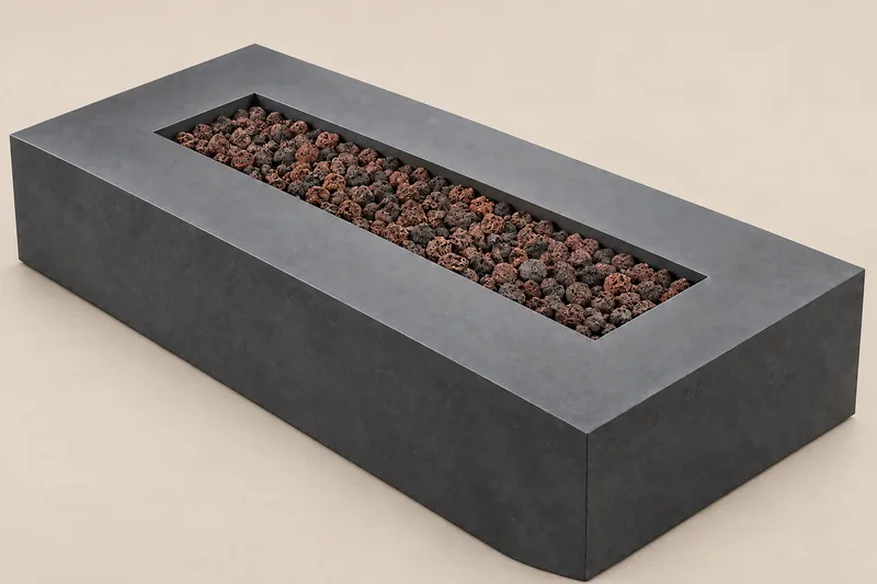 Rectangle Fire Pit stüdyo görünümü